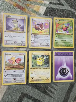 Vintage Pokemon 1st Edition Jungle Set 6 Card Lot Light Played Condition WOTC - Image 1