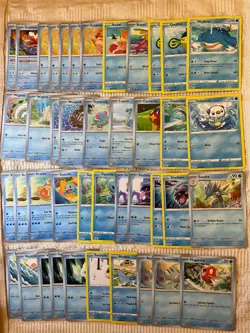 Pokemon TCG Card lot 151 Water type w/holos, FULL ART, uncommon, RARES VMAX etc - Image 1