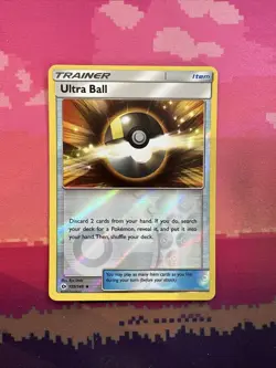 Pokemon Card Ultra Ball Sun & Moon Reverse Holo 135/149 Near Mint - Image 1