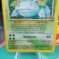 Venusaur 15/102 Moderately Played Holo Rare Base Set 1999 Pokemon Card WOTC - Image 3