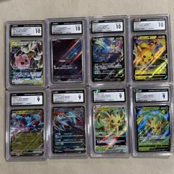 8 Card Graded lot Pokemon Japanese CGC slab lot 9 and gem mint 10 - Image 1