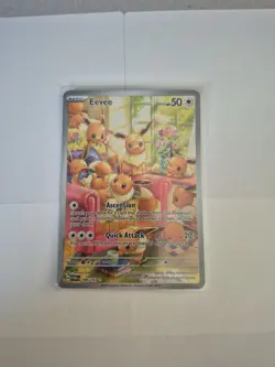 Pokemon Eevee TCG Holo Illustration Card 188/167 Twilight Masquerade - Image 1
