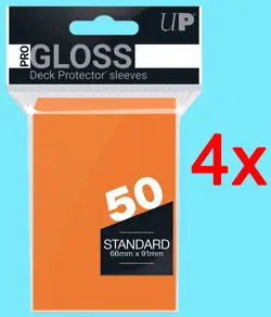 200 ULTRA PRO STANDARD SIZE GLOSS ORANGE DECK PROTECTOR Card Sleeves mtg ccg tcg - Image 1