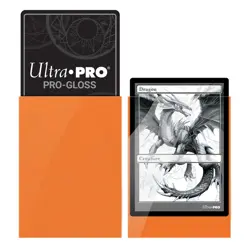 100 ULTRA PRO STANDARD SIZE GLOSS ORANGE DECK PROTECTOR Card Sleeves mtg ccg tcg - Image 2
