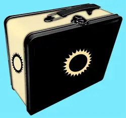 LEGION ICONIC SUN TIN Storage Lunchbox Game Case Card Box Dice Holder white mtg - Image 1