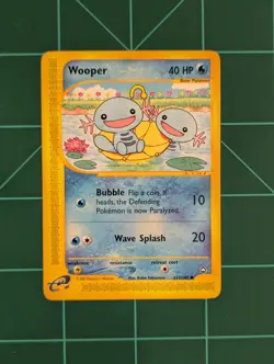 Pokemon TCG Card - Wooper 117/147 Aquapolis Common - Image 1