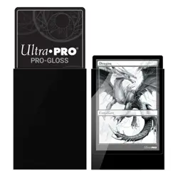 200 Ultra Pro Black Gloss Deck Protector Standard Size Card Sleeves pokemon ccg - Image 2