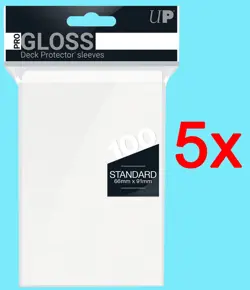 500 ULTRA PRO Gloss WHITE DECK PROTECTOR Card Sleeves Standard Gaming mtg ccg - Image 1