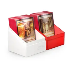 Ultimate Guard Boulder Synergy 100+ Red White Standard Size Deck Case Card Box - Image 5