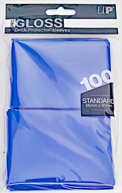 100 Ultra PRO Blue Deck Protectors Gloss Card Sleeves Standard mtg ccg pokemon - Image 1