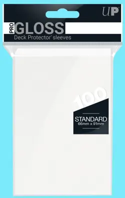 100 Ultra PRO Gloss White Deck Protectors Card Sleeves Standard mtg ccg pokemon - Image 1