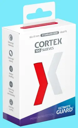 100 ULTIMATE GUARD CORTEX RED GLOSS STANDARD SIZE Card SLEEVES Deck Protector - Image 1