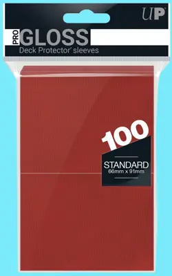100 Ultra Pro Red Deck Protector Standard Gloss Card Sleeves NEW mtg ccg magic - Image 1