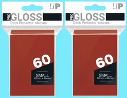 120 Ultra Pro GLOSS RED DECK PROTECTOR Small Card Sleeves Yugioh tcg ccg game - Image 1