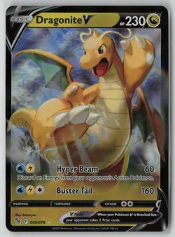 Dragonite V 049/078 Pokemon TCG Card Pokemon GO Holo Rare (Near Mint) NM 2 - Image 1