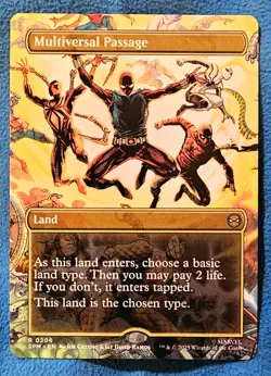 MTG Marvel's Spider-Man Multiverse Passage #206 Rare Regular Land Single Card - Image 1