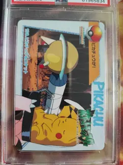 Pokemon Card Carddass Vending 130 Team Rocket & Pikachu Japanese PSA 9 Mint - Image 3