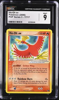 CGC 9 MINT Ho-Oh ex 2006 POP Series 3 17/17 Pokemon Card - Image 1
