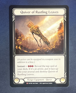 FAB OUT096 Quiver of Rustling Leaves Ranger Equipment Majestic Flesh & Blood TCG - Image 1