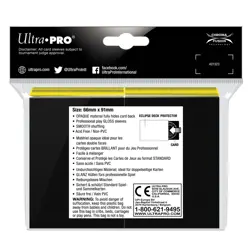 100 ULTRA PRO ECLIPSE GLOSS LEMON YELLOW DECK PROTECTORS Standard Card Sleeves - Image 3