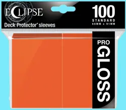 100 ULTRA PRO ECLIPSE GLOSS PUMPKIN ORANGE DECK PROTECTORS Standard Card Sleeves - Image 1