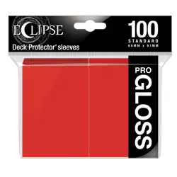 100 ULTRA PRO ECLIPSE GLOSS APPLE RED DECK PROTECTORS Standard Card Sleeves ccg - Image 1