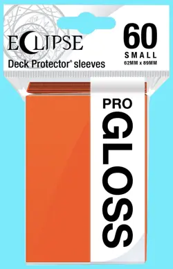 60 ULTRA PRO ECLIPSE PUMPKIN ORANGE PRO-GLOSS Small DECK PROTECTOR Card Sleeves - Image 1