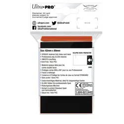 60 ULTRA PRO ECLIPSE PUMPKIN ORANGE PRO-GLOSS Small DECK PROTECTOR Card Sleeves - Image 2