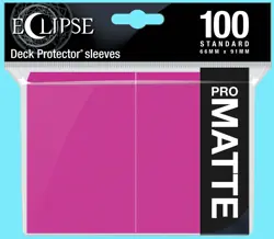 100 ULTRA PRO ECLIPSE MATTE HOT PINK DECK PROTECTORS Standard Card Sleeves ccg - Image 1