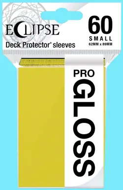 60 ULTRA PRO ECLIPSE LEMON YELLOW PRO-GLOSS DECK SMALL PROTECTOR Card Sleeve tcg - Image 1