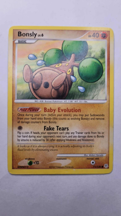 Bonsly 71/130 Diamond and Pearl 2007 Common Lightly Played Pokemon Card TCG - Image 1