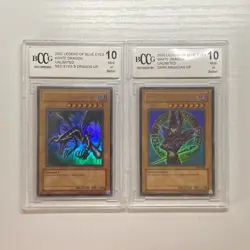 Yu-GI-Oh - BCCG/PSA 10 LOB Dark Magician & Red Eyes - 2002 N/A - Image 1