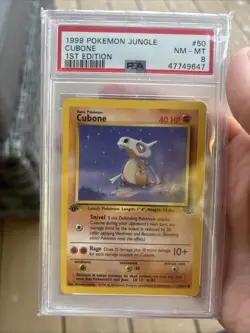 Pokemon TCG Cubone 1st Edition Jungle Common Card 50/64 LP/NM Condition - Image 1