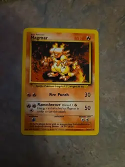 1999 Pokemon Magmar Base Set Non-Holo Trading Card 36/102 - Image 1