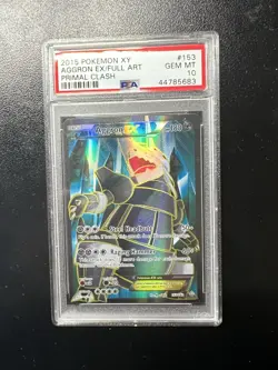 Pokemon XY Primal Clash Aggron EX Full Art Holo Rare Card PSA 10 153/160 - Image 3