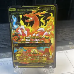 Charizard Family Gx Black And Red Foil Fan Art Card Hp998 G-max Volt Crash🔥🔥🔥 - Image 1