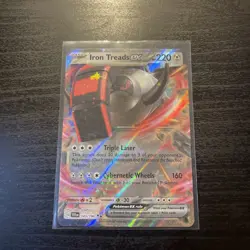 Pokemon TCG Iron Treads EX 143/198 Scarlet & Violet Double Rare Holo Card NM - Image 1