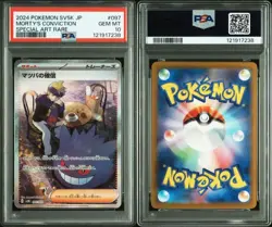 Morty's Confidence SAR PSA 10 097/071 SV5K Wild Force 2024 Pokemon Card Japanese - Image 1