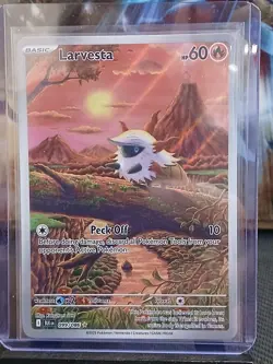 Larvesta 099/086 Sv Black Bolt English Pokemon Card NM - Image 2