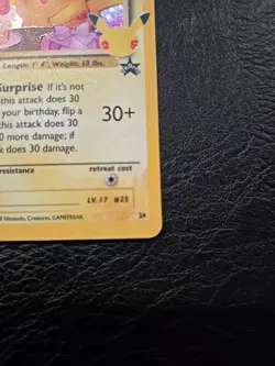 Pokemon Birthday Pikachu Holo Card 24/108 Celebrations 25th Anniversary NM Mint - Image 4