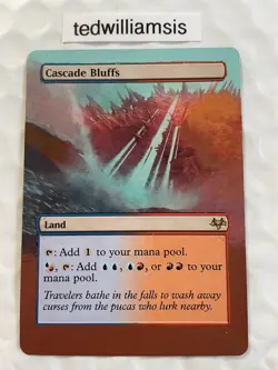 Cascade Bluffs MtG Eventide hand Painted Altered Art Extended & Borderless - Image 1