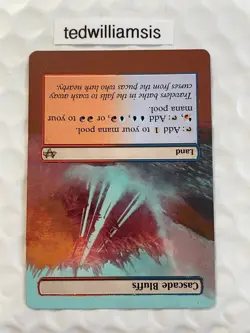 Cascade Bluffs MtG Eventide hand Painted Altered Art Extended & Borderless - Image 4