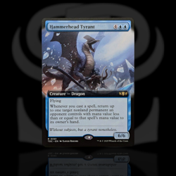 Hammerhead Tyrant •Borderless• Rare Dragon • Commander: Tarkir: Dragonstorm, MTG - Image 1