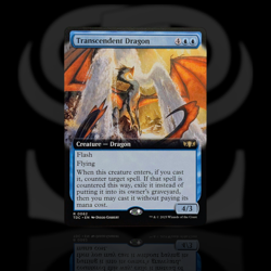 Transcendent Dragon •Borderless• Rare Dragon, Commander: Tarkir: Dragonstorm MTG - Image 1