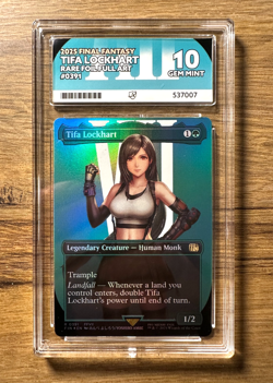 Magic MTG Final Fantasy Tifa Lockhart #0391 Borderless *FOIL* Ace Graded 10 - Image 1
