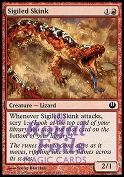 Sigiled Skink 4x FOIL JOU MTG Journey Into Nyx Common MINT red - Image 1