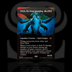 Ureni, the Song Unending •Borderless Alt Art• Mythic Spirit Dragon 10/10 MTG TDM - Image 1