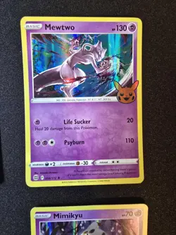 Pokemon TCG LOT! 4 cards Mewtwo Mimikyu Fast Free Shipping! - Image 4