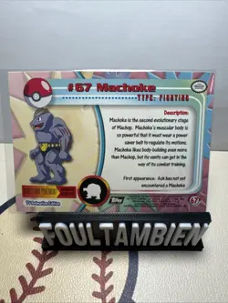 Machoke #67 Topps Foil Series 1 Pokemon NM Vintage TV Animation Edition 1999 - Image 2