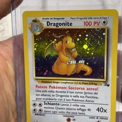 Pokemon ITALIAN 4/62 Dragonite Holo Rare Fossil Pokemon TCG WOTC NM Near Mint - Image 2